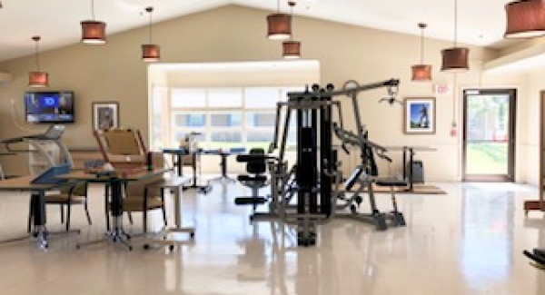 Gymnasium with rehab equipment